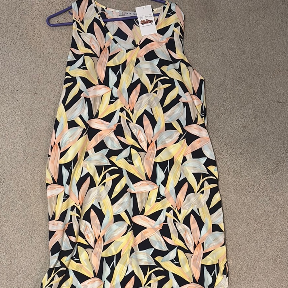Floral Sleeveless Dress - Multicolor